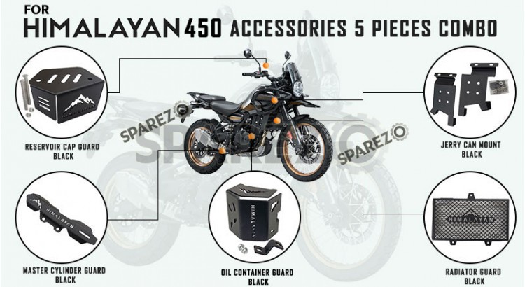 Royal Enfield 5 Pcs Accessories Combo Pack CP-1 Himalayan 450 - SPAREZO